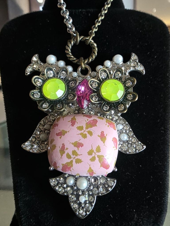 Betsey Johnson Jewelry - Betsey Johnson Owl Garden Charms Statement Necklace
